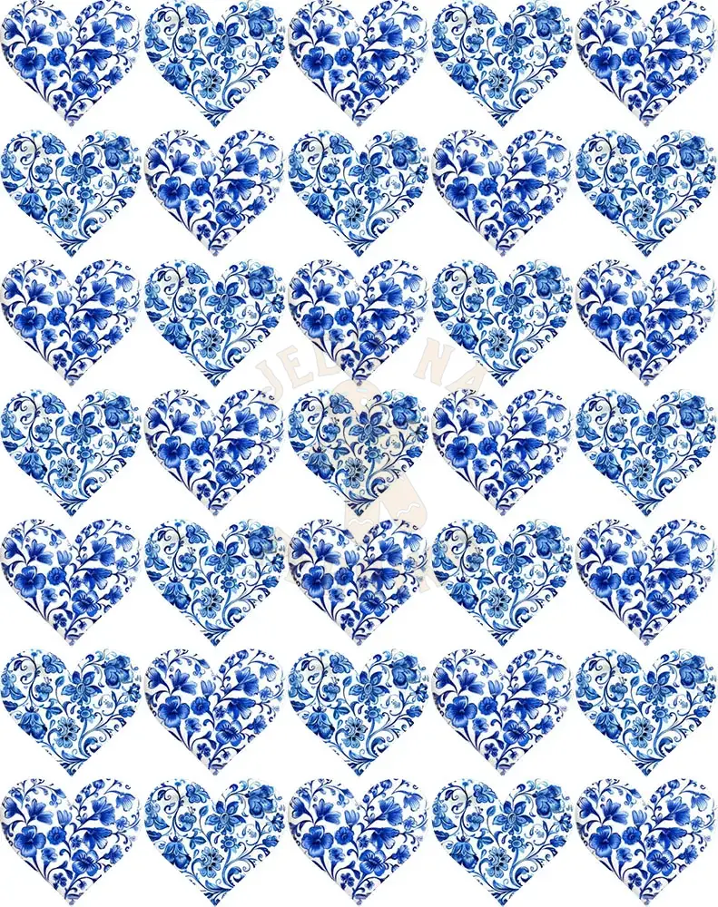 Fondánový list - Porcelánová srdíčka