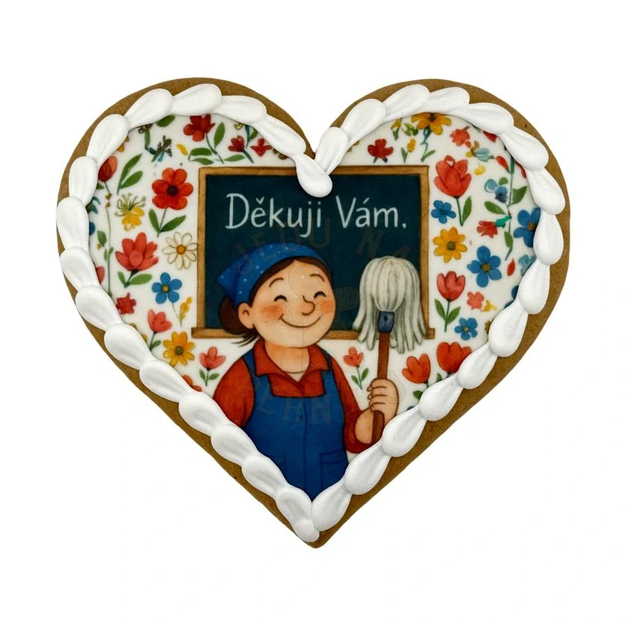 Perníček srdce - Pro paní uklízečku