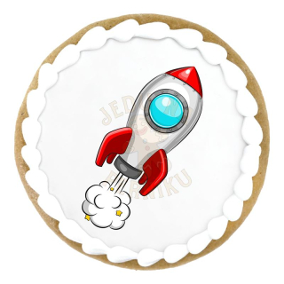 Perníček Raketa - kulatý 8 cm