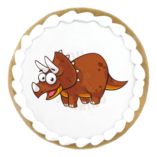 Perníček Hnědý dinosaurus - kulatý 8 cm