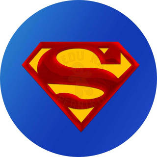 Fondánový list kruh - Znak Supermana