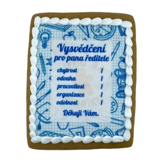 Perníkové vysvědčení pro pana ředitele
