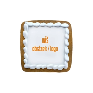 Perníček čtvereček 6,3 x 6,3 cm - vlastní obrázek či logo